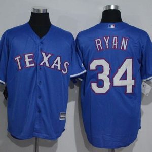 Rangers #34 Nolan Ryan Blue New Cool Base Stitched Jersey