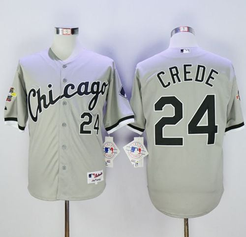 White Sox #24 Joe Crede Grey 2005 World Series Stitched Jersey