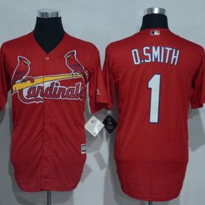 Cardinals #1 Ozzie Smith Red New Cool Base Stitched Jersey