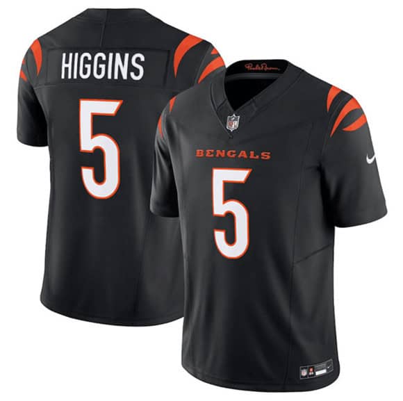 Cincinnati Bengals #5 Tee Higgins Black F.U.S.E. Vapor Untouchable Limited Football Stitched Jersey