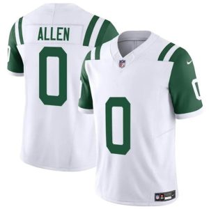 New York Jets #0 Braelon Allen White Classic Alternate Vapor F.U.S.E. Limited Stitched Jersey