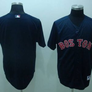 Red Sox Blank Stitched Dark Blue Jersey