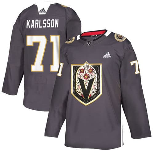 Vegas Golden Knights #71 William Karlsson Grey Latino Heritage Night Stitched Jersey