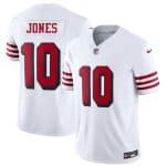San Francisco 49ers #10 Mac Jones New White 2025 F.U.S.E. Vapor Untouchable Limited Stitched Jersey
