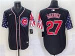 Chicago Cubs #27 Seiya Suzuki Black 2025 Independence Day Vapor Premier Limited Stitched Jersey