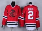 Blackhawks #2 Duncan Keith Red(Red Skull) Stitched Jersey