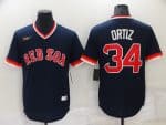 Boston Red Sox #34 David Ortiz Navy Stitched Baseball Jersey