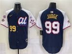 American League #99 Aaron Judge Navy Alternate 2025 All-Star With Patch Edition Limited Stitched Jersey