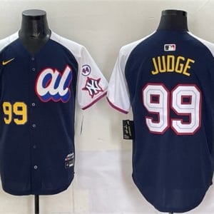 American League #99 Aaron Judge Navy Alternate 2025 All-Star With Patch Edition Limited Stitched Jersey