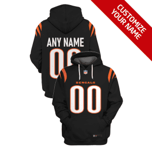 Cincinnati Bengals Active Player Custom 2021 Black Pullover Hoodie