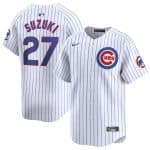Chicago Cubs #27 Seiya Suzuki White 2024 Home Limited Stitched Jersey