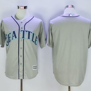 Mariners Blank Grey New Cool Base Stitched Jersey