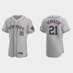 New York Mets #21 Max Scherzer Gray Flex Base Stitched Jersey