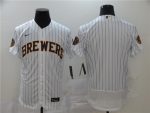 Milwaukee Brewers Blank White Flex Base Stitched Jersey