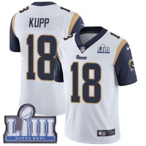 Los Angeles Rams #18 Cooper Kupp White Super Bowl LIII Vapor Untouchable Limited Stitched Jersey