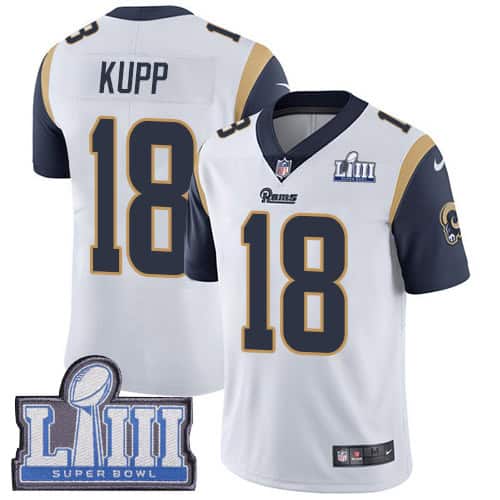 Los Angeles Rams #18 Cooper Kupp White Super Bowl LIII Vapor Untouchable Limited Stitched Jersey