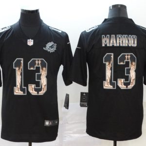 Miami Dolphins #13 Dan Marino 2019 Black Statue Of Liberty Limited Stitched Jersey