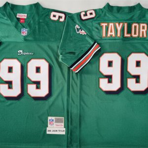 Miami Dolphins #99 Jason Taylor Aqua Throwback Stitched Football Jersey