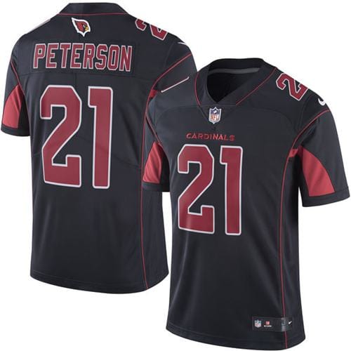 Cardinals #21 Patrick Peterson Black Stitched Limited Rush Nike Jersey