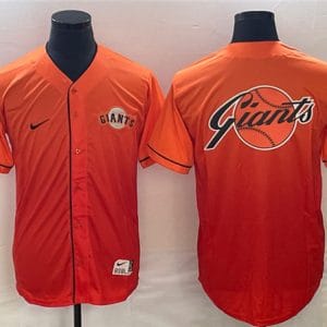 San Francisco Giants Orange Team Big Logo Cool Base Stitched Jersey