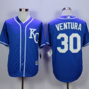 Royals #30 Yordano Ventura Blue Alternate 2 New Cool Base Stitched Jersey