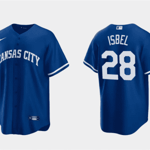 Kansas City Royals #28 Kyle Isbel Royal Cool Base Stitched Jersey