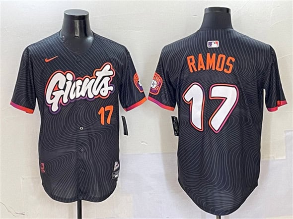 San Francisco Giants #17 Heliot Ramos Anthracite 2025 City Connect Limited Stitched Jersey