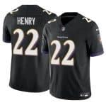 Baltimore Ravens #22 Derrick Henry 2023 F.U.S.E. Black Vapor Limited Jersey