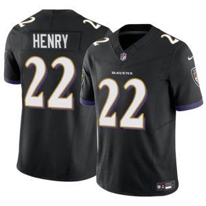 Baltimore Ravens #22 Derrick Henry 2023 F.U.S.E. Black Vapor Limited Jersey
