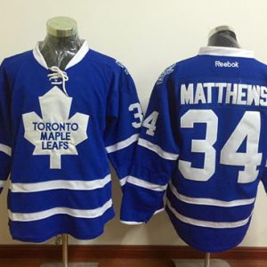 Maple Leafs #34 Auston Matthews Blue Home Stitched Jersey