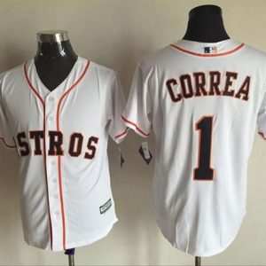 Astros #1 Carlos Correa White New Cool Base Stitched Jersey