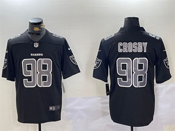 Las Vegas Raiders #98 Maxx Crosby Black Vapor Limited Stitched Jersey