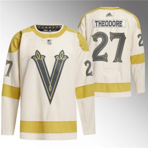 Vegas Golden Knights #27 Shea Theodore Cream 2024 Winter Classic Breakaway Stitched Jersey