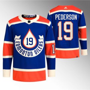 Edmonton Oilers #19 Lane Pederson 2023 Royal Heritage Classic Primegreen Stitched Jersey