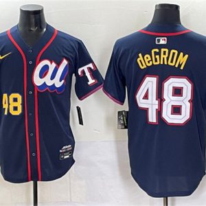 American League #48 Jacob deGrom Navy 2025 All-Star Edition Limited Stitched Jersey