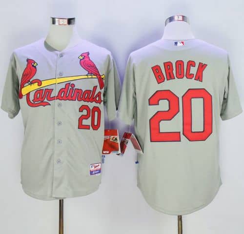 Cardinals #20 Lou Brock Grey Cool Base Stitched Jersey