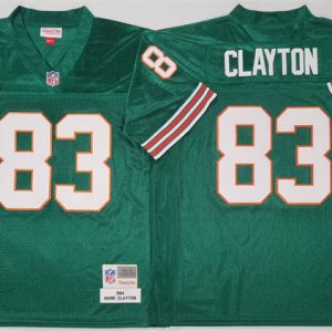 Miami Dolphins #83 Mark Clayton Aqua Throwback Stitched Football Jersey