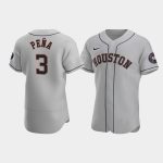 Houston Astros #3 Jeremy PeNa Gray Flex Base Stitched Jersey