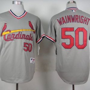 Cardinals #50 Adam Wainwright Grey 1978 Turn Back The Clock Stitched Jersey