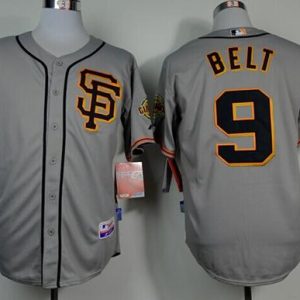 Giants #9 Brandon Belt Grey Road 2 Cool Base Stitched Jersey