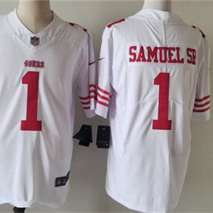 San Francisco 49ers #1 Deebo Samuel White Vapor Untouchable Limited Stitched Jersey