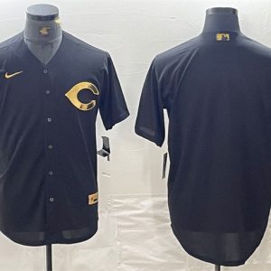 Cincinnati Reds Blank Black Cool Base Stitched Jersey
