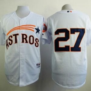 Astros #27 Jose Altuve White 1965 Turn Back The Clock Stitched Jersey