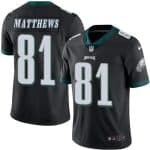 Eagles #81 Jordan Matthews Black Stitched Limited Rush Nike Jersey