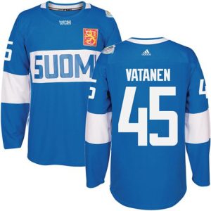 Team Finland #45 Sami Vatanen Blue 2016 World Cup Stitched Jersey