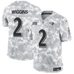 Baltimore Ravens #2 Nate Wiggins 2024 F.U.S.E. Arctic Camo Salute To Service Limited Stitched Jersey
