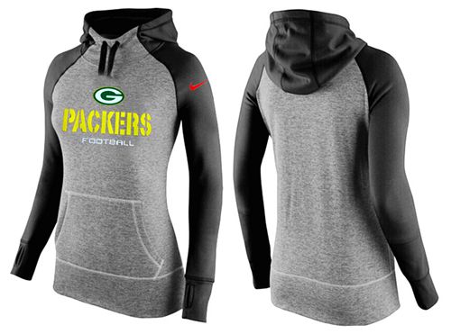 Nike Green Bay Packers Performance Hoodie Grey Black