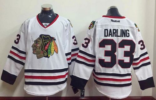 Blackhawks #33 Scott Darling White Stitched Jersey