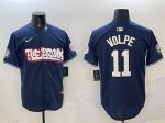 New York Yankees #11 Anthony Volpe Navy Bronx Graffiti Vapor Limited Stitched Jersey