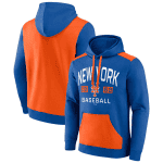 New York Mets Royal Orange Chip In Pullover Hoodie